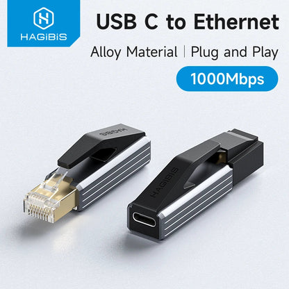 Hagibis USB C to Ethernet RJ45 Adapter