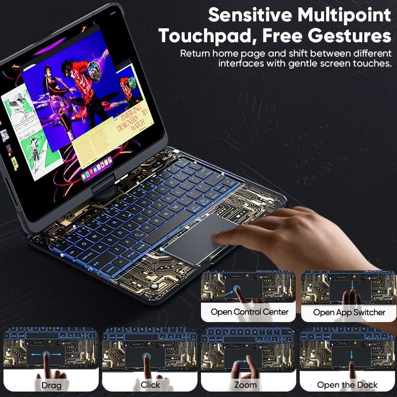 Goojodoq RGB Backlit Keyboard for iPad