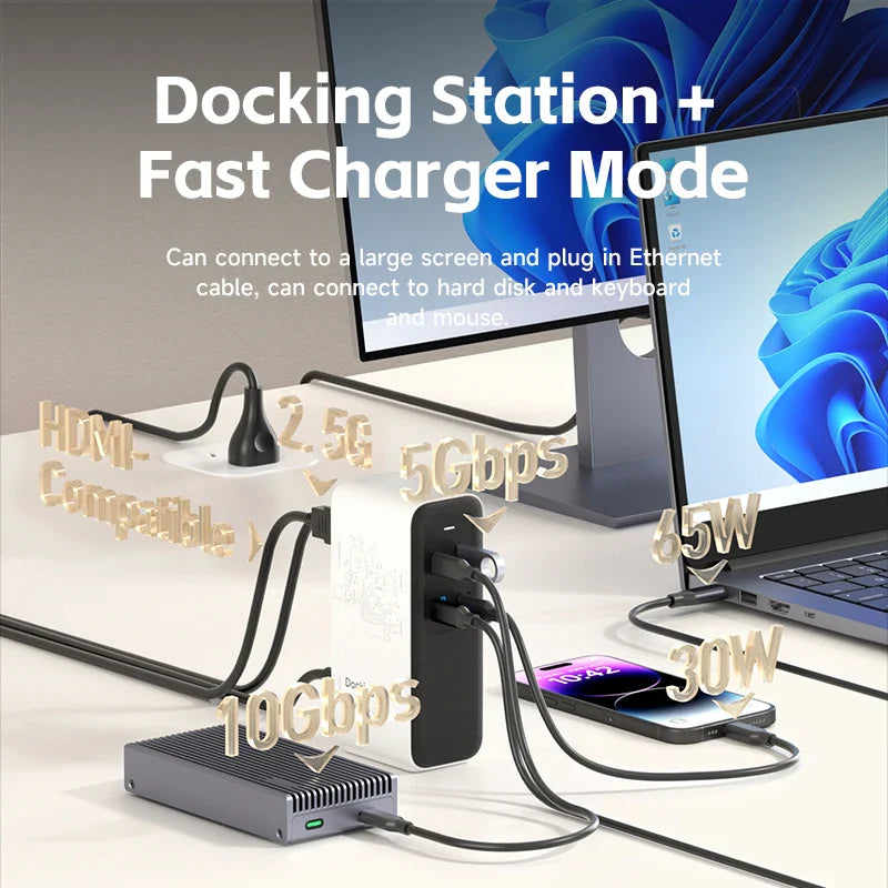 Hagibis 100W GaN Charger with Docking Station