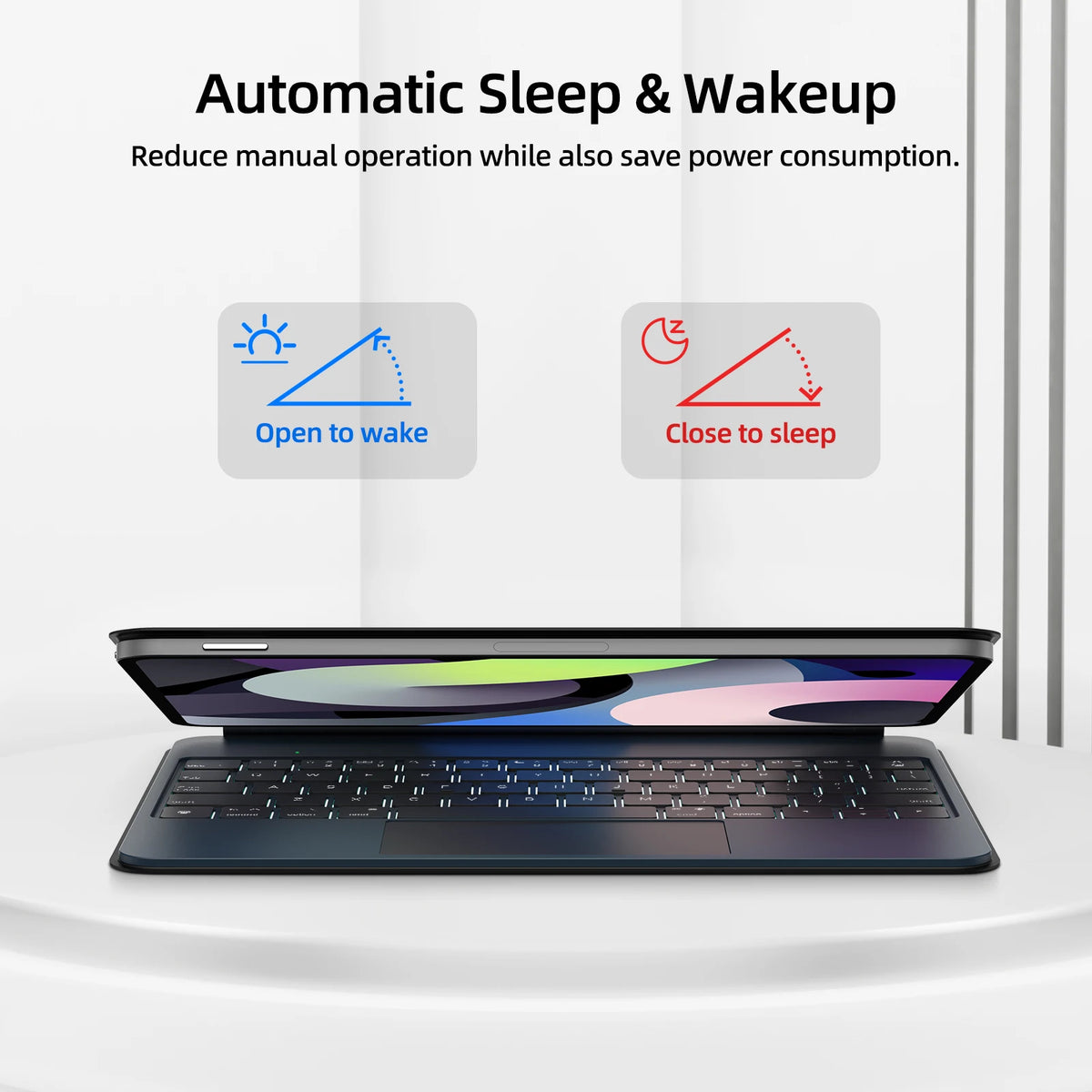 Goojodoq Magnetic Magic Keyboard Case for iPad