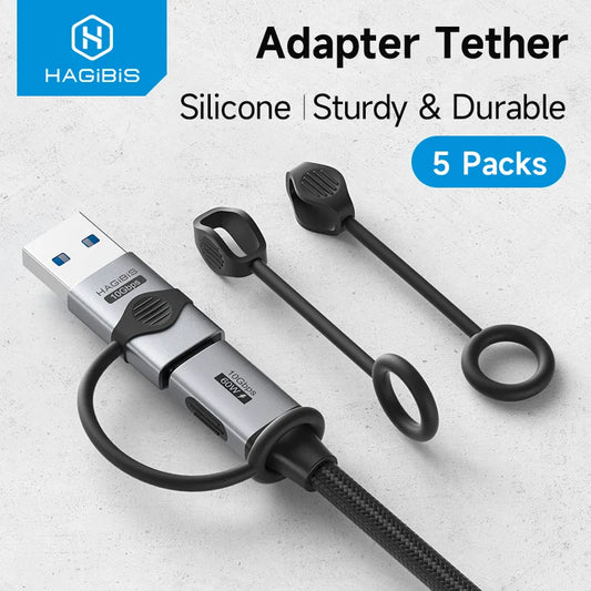 Hagibis Silicone Adapter Tether Straps (5-Pack)