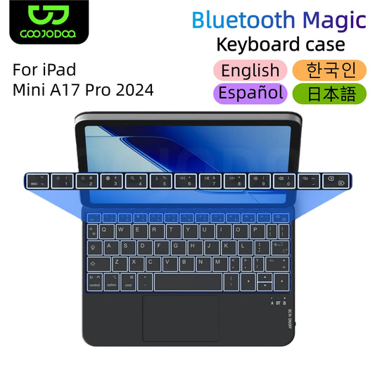 GOOJODOQ Bluetooth Keyboard Case for iPad Mini 7 A17 Pro