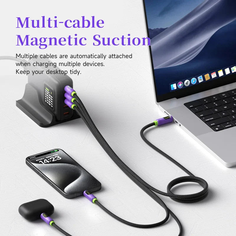 Magnetic USB C to USB C Cable With LED Display Hagibis