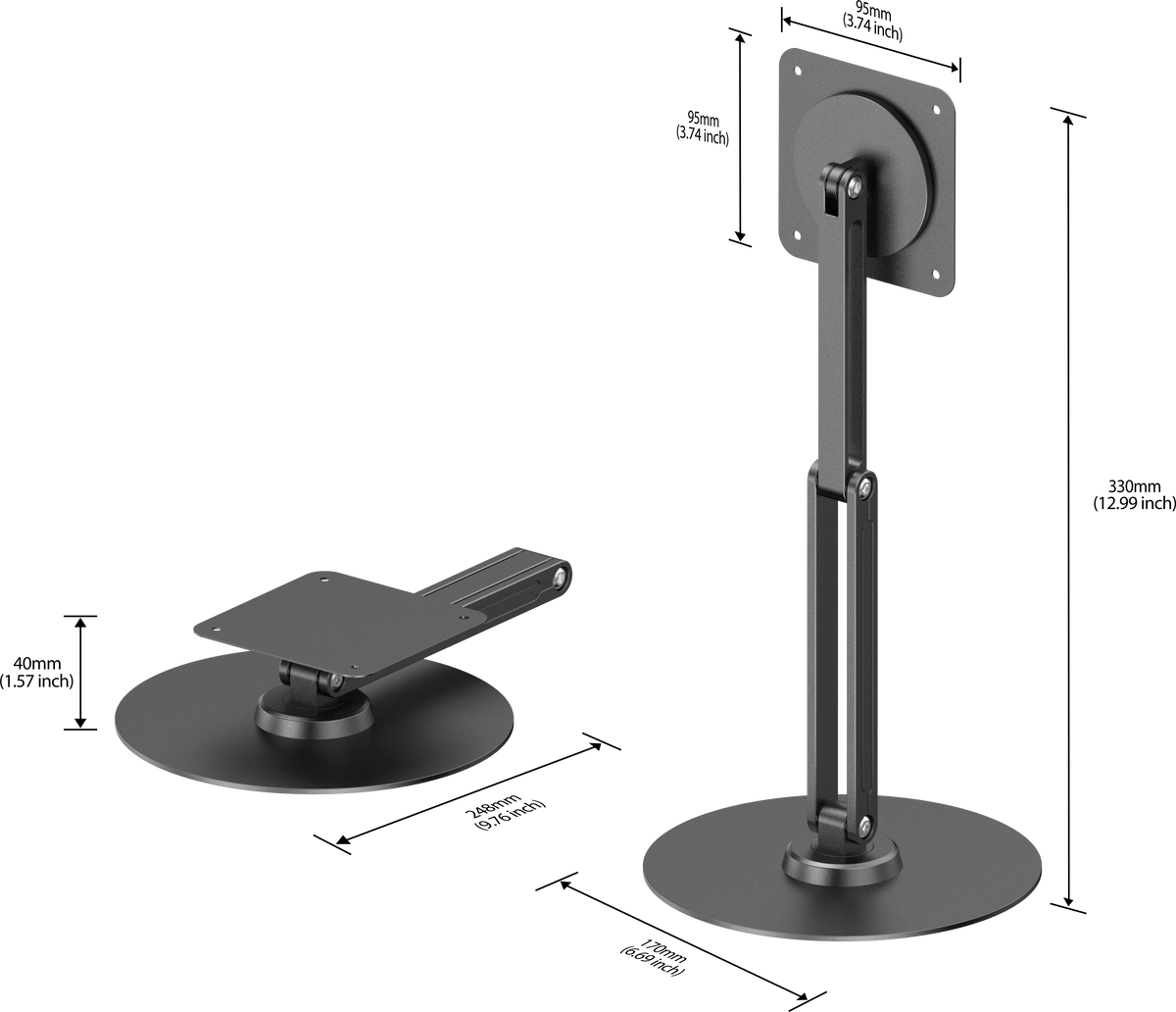 UPERFECT Magnetic VESA Monitor Stand for Portable Displays