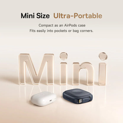 Two small electronic devices on a light background with 'Mini' text and promotional text.