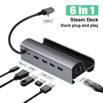 Steam Deck Docking Station 6-in-1 4K Goojodoq