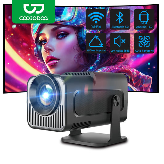HY320 Mini 4K Projector 180° Rotatable Goojodoq