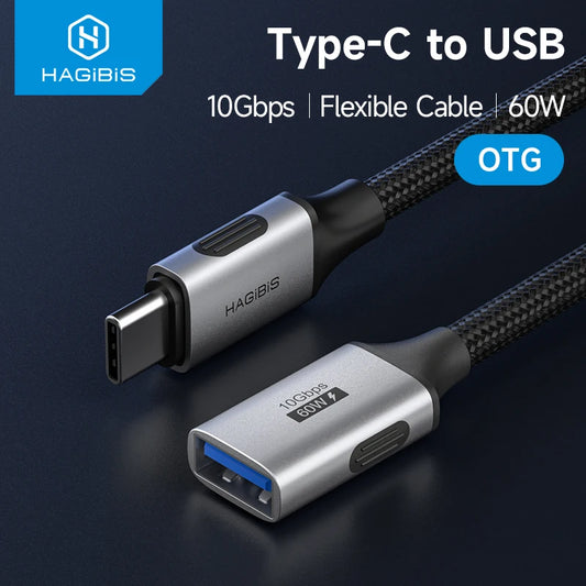 Hagibis USB-C to USB-A OTG Adapter Cable 10Gbps 60W
