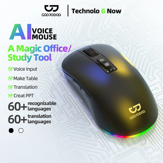 AI Intelligent Voice Mouse Bluetooth Wireless Goojodoq
