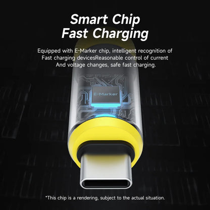 USB C Cable with LED Display 240W Liquid Silicone Hagibis