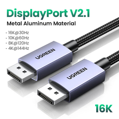UGREEN DisplayPort 2.1 Cable 16K 80Gbps