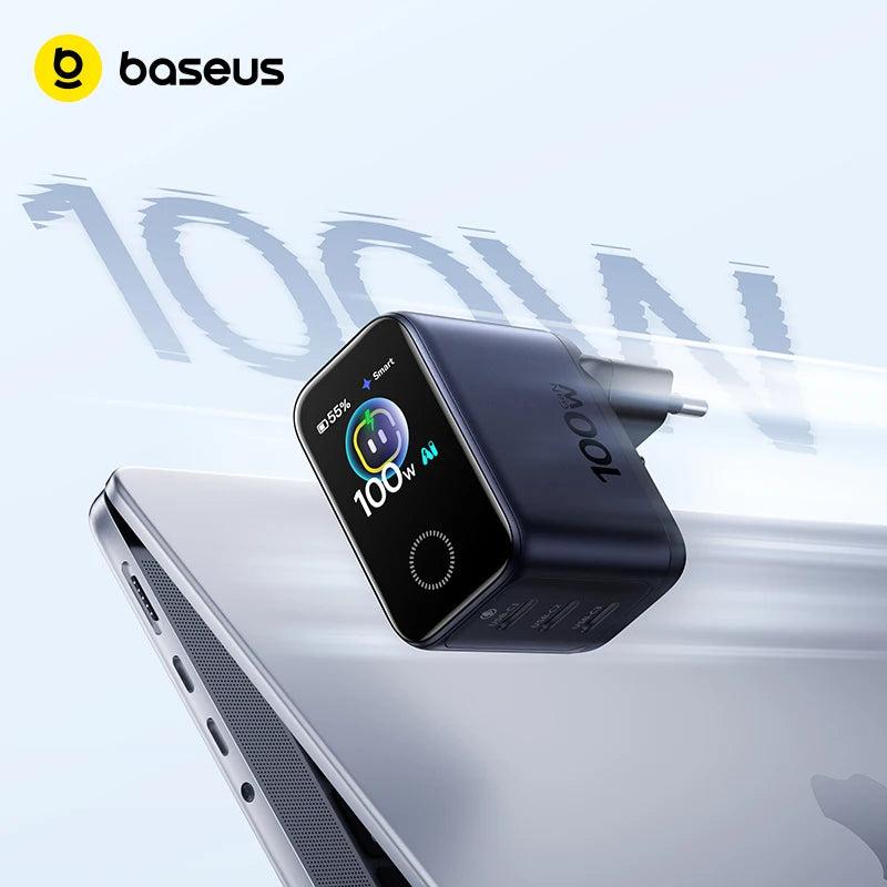 Baseus PicoGo Pro AH22 100W USB-C Charger with Smart Display