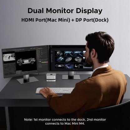 10-in-1 USB-C Docking Station for Mac mini M4/M4 Pro