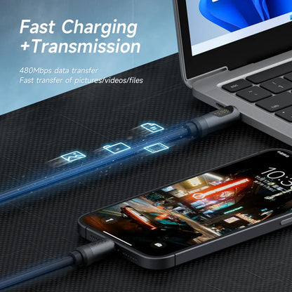 USB C Liquid Silicone Cable 240W with LED Display Hagibis