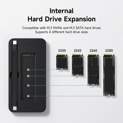9 in 1 USB C HUB with M.2 NVMe/SATA SSD Enclosure HAGIBIS