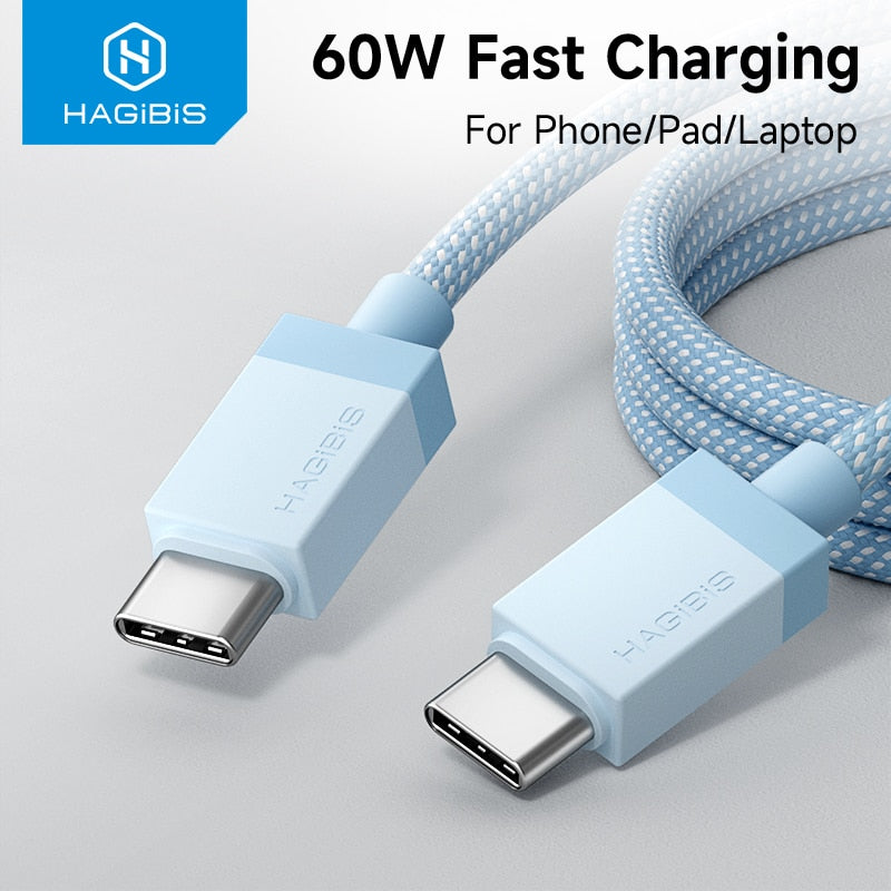 60W Fast Charging Cable Data USB C  HAGIBIS