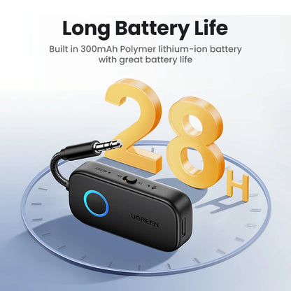 Ugreen Bluetooth Receiver Transmitter Adapter 2-in-1 Bluetooth 3.5mm Aux