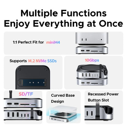 11-in-1 USB-C Docking Station for Mac mini M4/M4 Pro