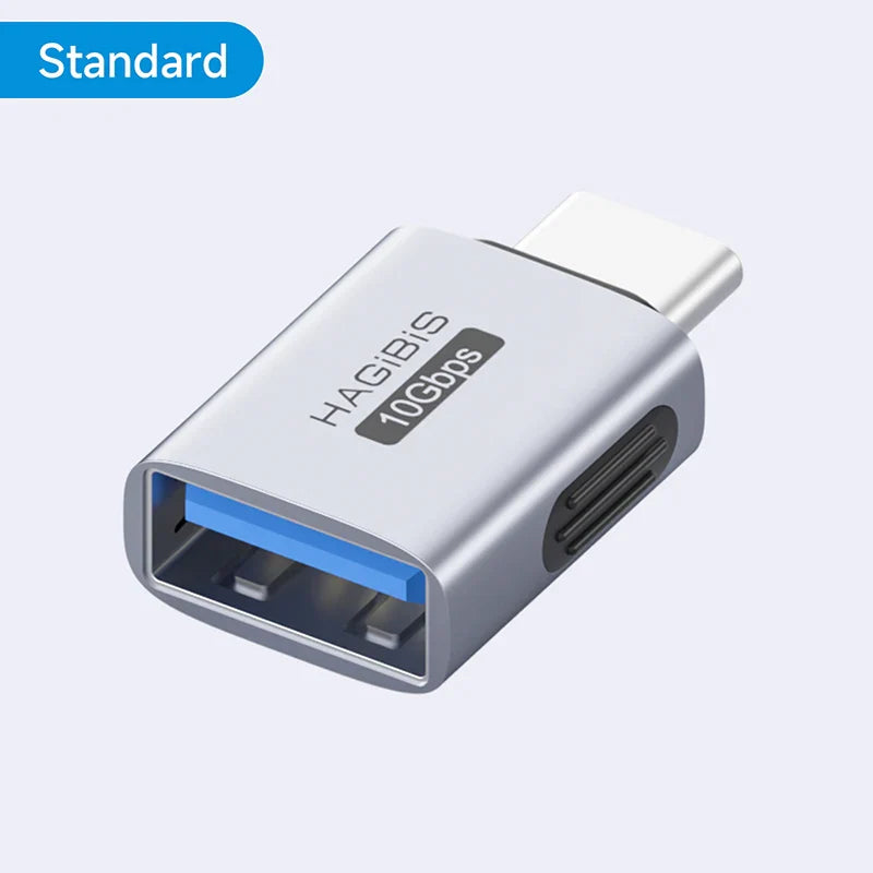 USB adapter with 'HAGIBIS' branding on a light gray background