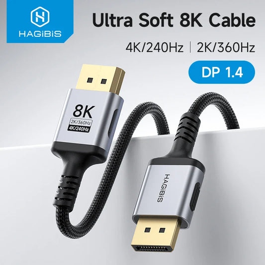 DisplayPort Cable 1.4 8K High Refresh Rate Hagibis
