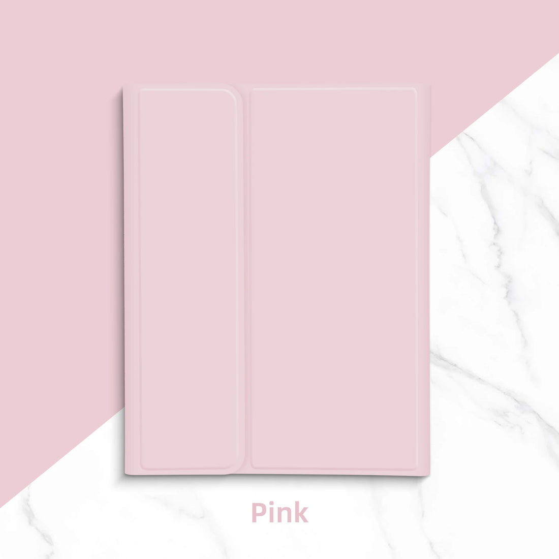 Pink phone case on a pink and white background
