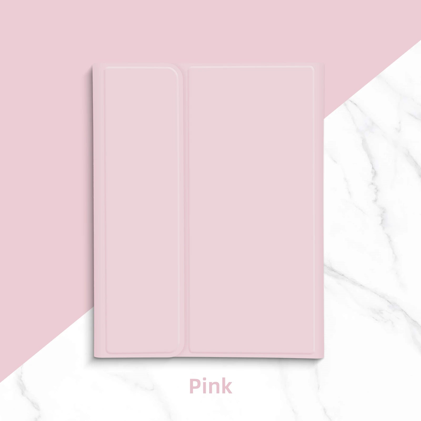 Pink phone case on a pink and white background