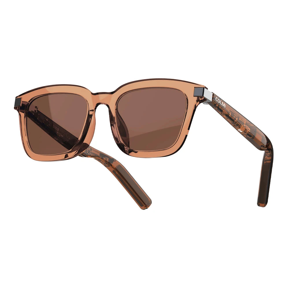 Sunglasses with brown lenses and tortoiseshell frame on a white background