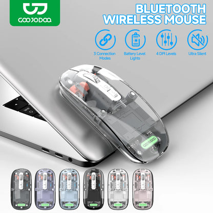 Transparent Bluetooth Wireless Mouse Goojodoq