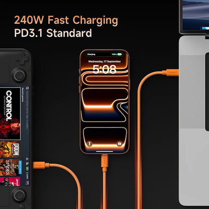Hagibis USB-C to USB-C Wedge Cable PD 3.1 (240W)