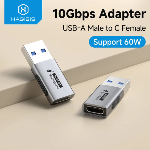 Hagibis USB-A to USB-C Adapter 10Gbps 60W