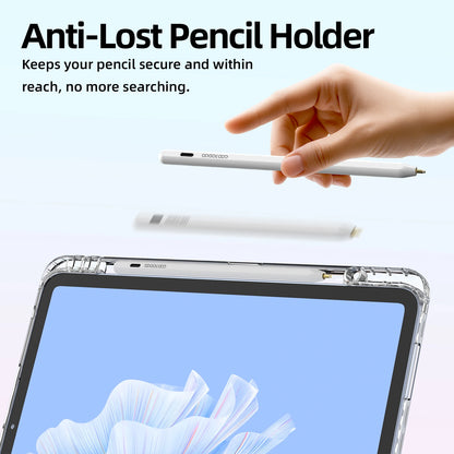 Anti-Lost Pencil Holder with a hand holding a stylus above a tablet
