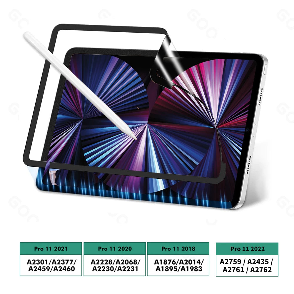 Goojodoq Screen Protector Film For iPad with Nano Vacuum Adsorption