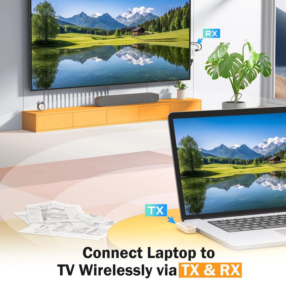 Lemorele Wireless USB-C to HDMI Extender 1080P 60Hz 50m