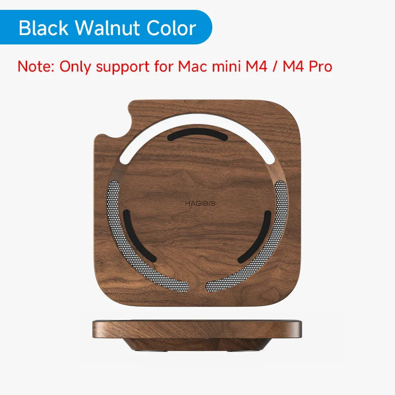 Wood Stand for Mac mini M4 with Dust Cover Hagibis