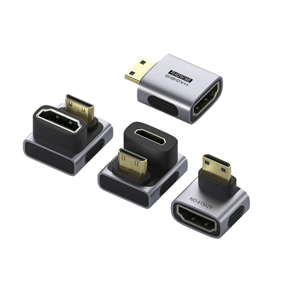 Set of HDMI and DisplayPort connectors on a white background