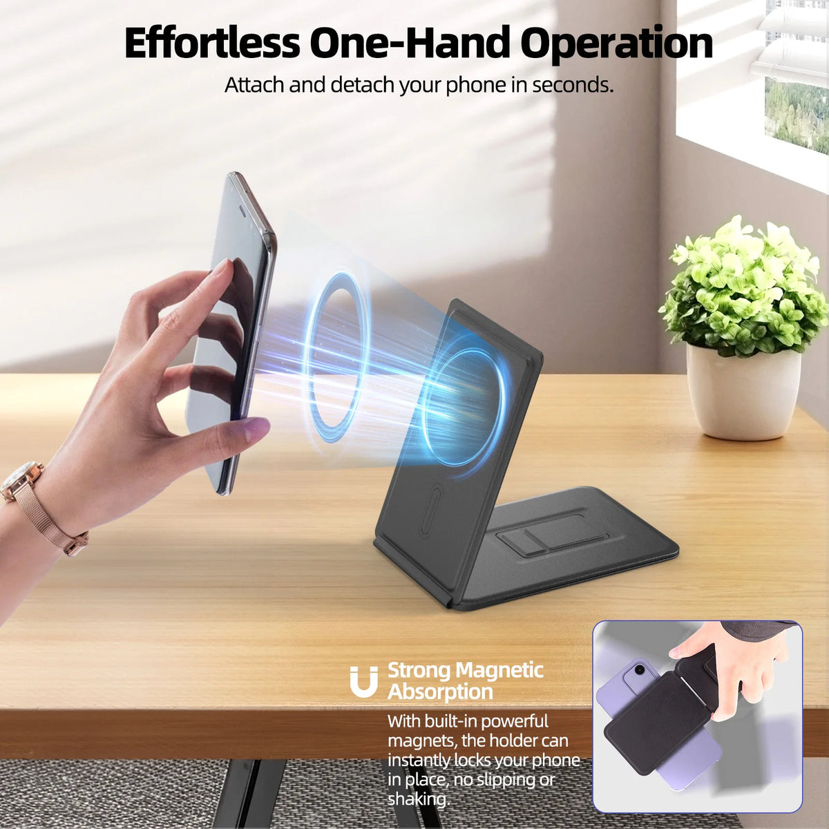 Goojodoq Ultra-Thin Magnetic Phone Stand