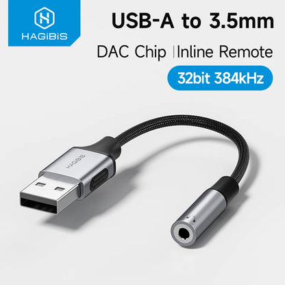 Hagibis USB-A to 3.5mm DAC Audio Adapter