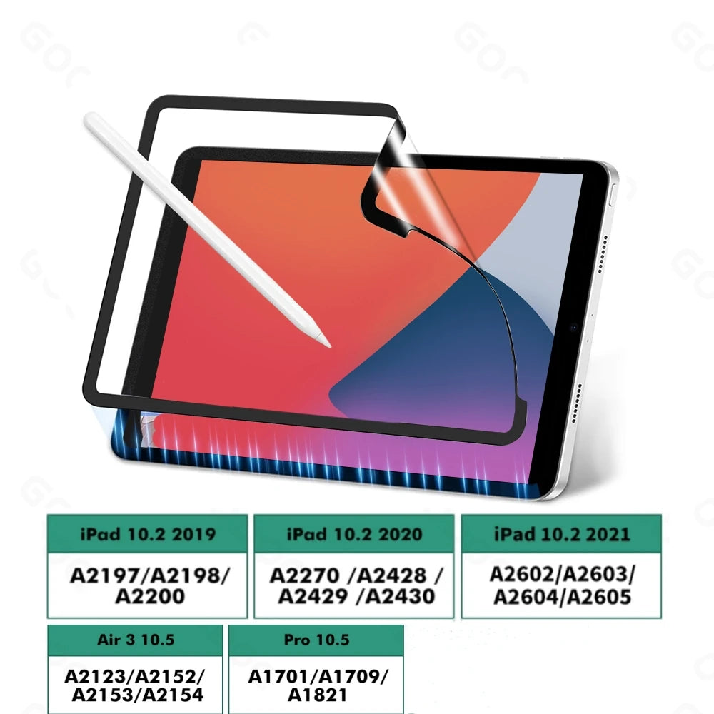 Goojodoq Screen Protector Film For iPad with Nano Vacuum Adsorption