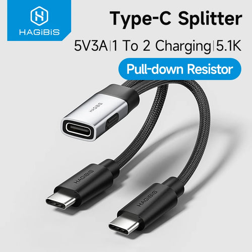 Hagibis USB-C 1-to-2 Charging Splitter