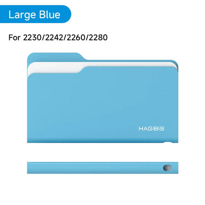 Blue file folder with white interior on a white background, labeled 'HAGIBIS'.