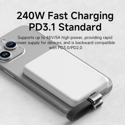 Fast charging device with text on a white background