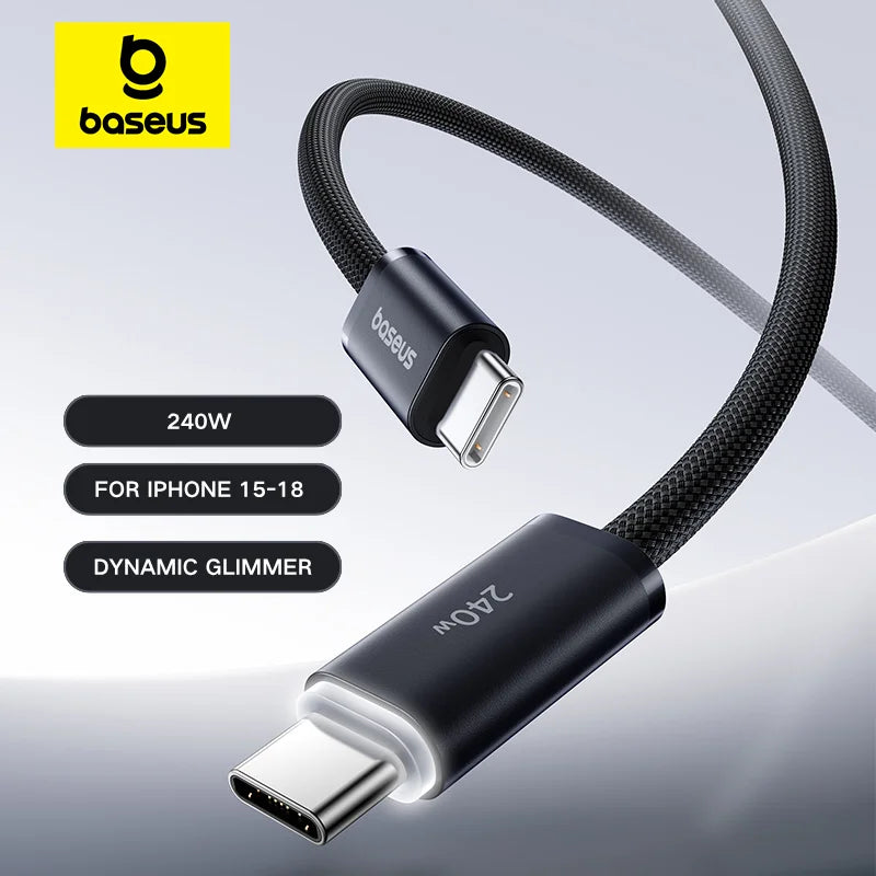 Baseus Dynamic Glimmer 240W USB-C Fast Charging Cable
