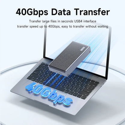 USB4 M.2 NVMe SSD Enclosure With LED Display Hagibis