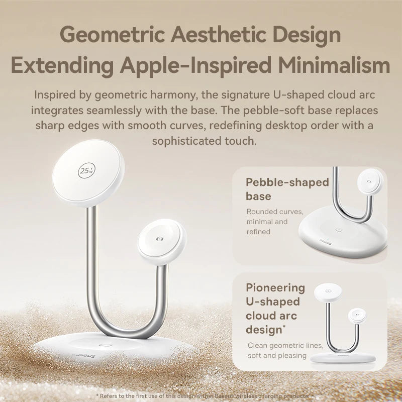 Product with geometric design and text about extending Apple-inspired minimalism