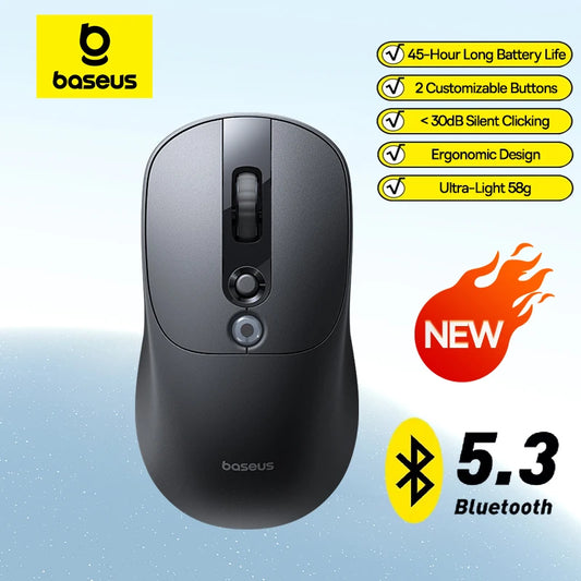 Baseus EM2 Ergonomic Wireless Mouse Bluetooth 5.3 2.4G