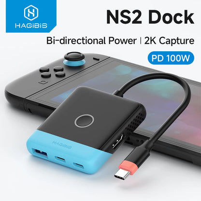 Hagibis 2-in-1 Nintendo Switch 2 Dock & Capture Card