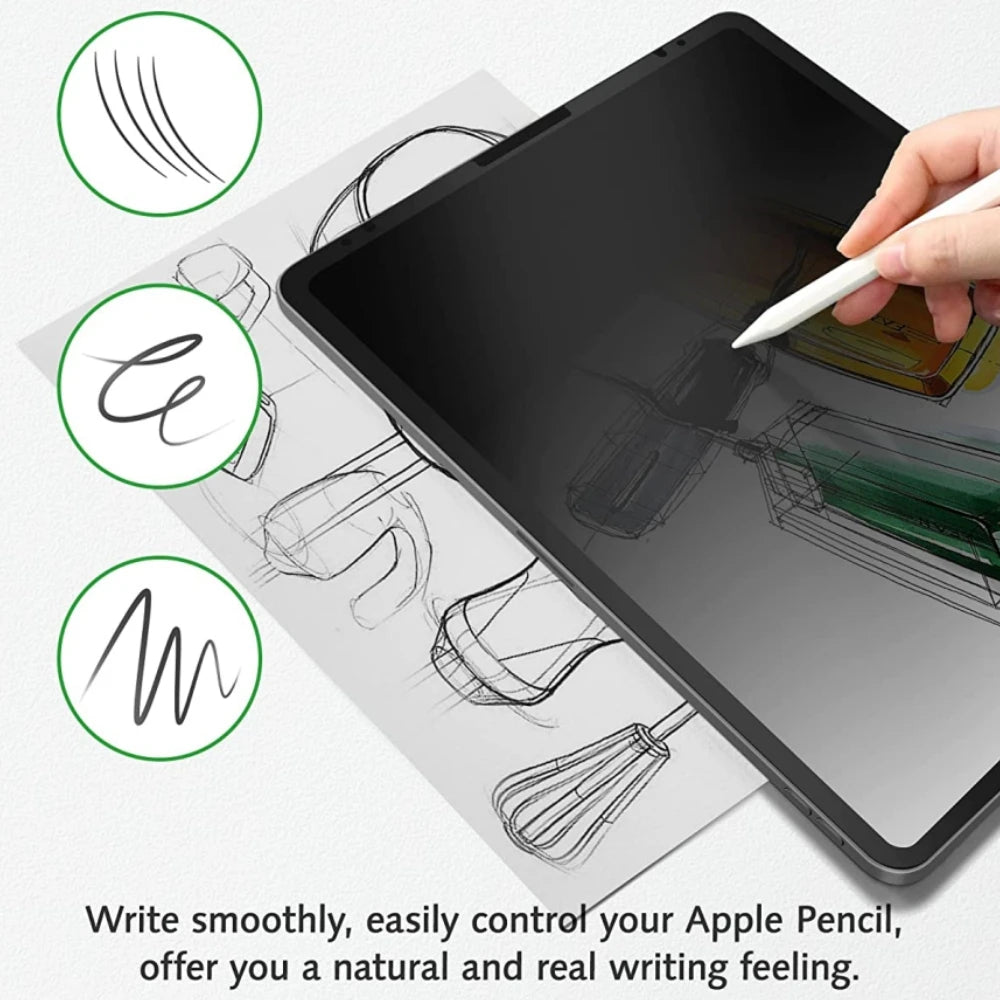 Goojodoq Removable Privacy Screen Protector for iPad