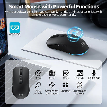 AI Intelligent Voice Mouse Bluetooth Wireless Goojodoq