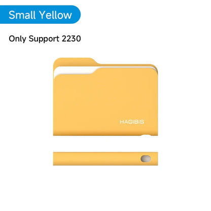 Yellow file folder with 'HAGIBIS' branding on a white background