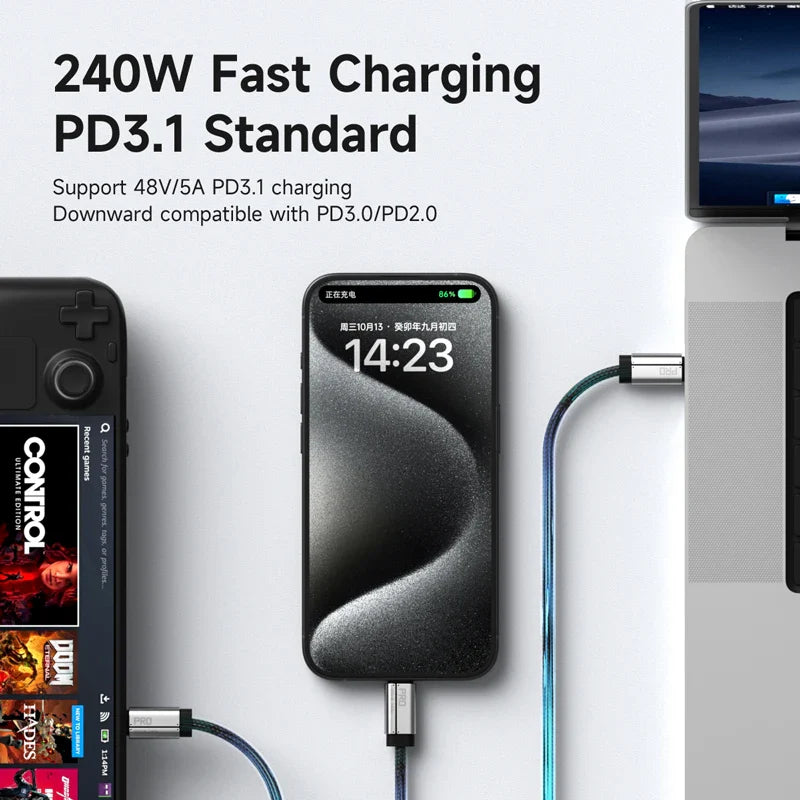 Hagibis USB C Full Function Cable Super Soft USB4